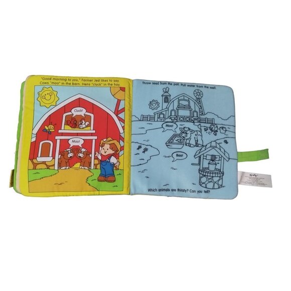 2005 Fisher Price Little People Set Story Book and Farm Animals with Barn Carryi - Picture 10 of 14